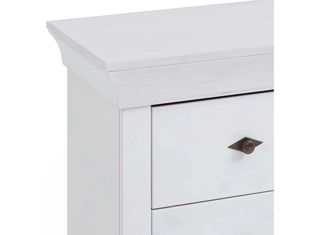 Wickeltisch in Weiß Kiefer teilmassiv