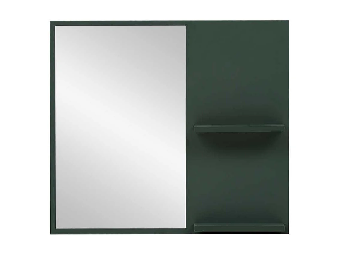 Flurspiegel mit Ablagen in Dunkelgrün Skandi Design