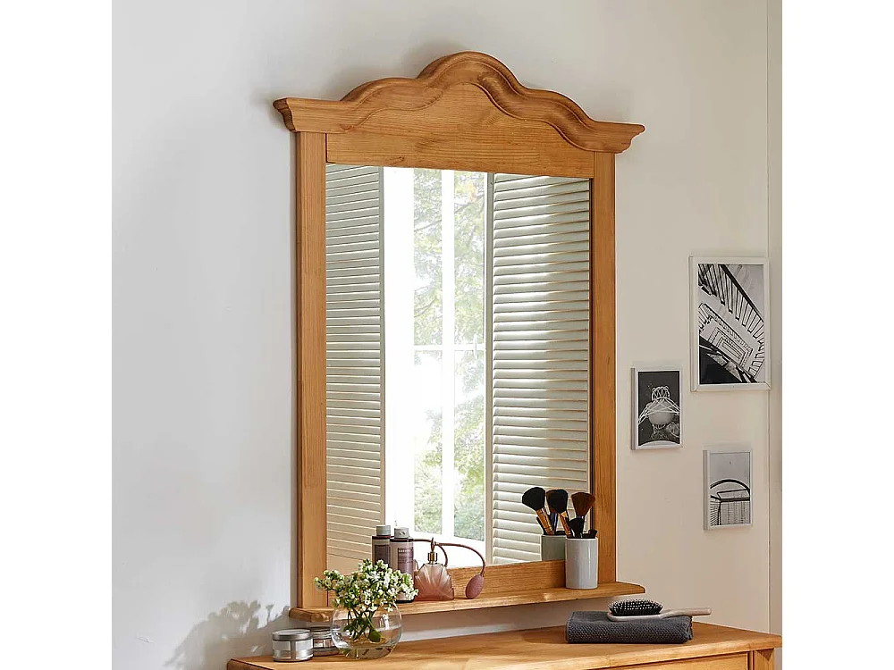 Wandspiegel im Landhausstil Kiefer Massivholz