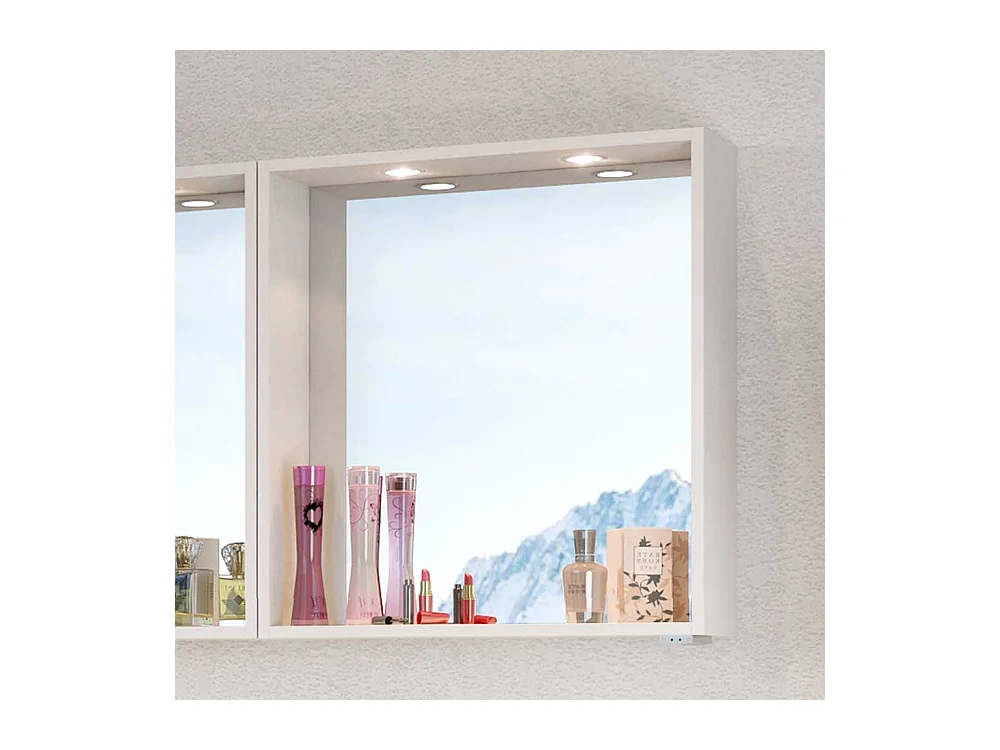 Badezimmerspiegel mit LED Beleuchtung Weiß