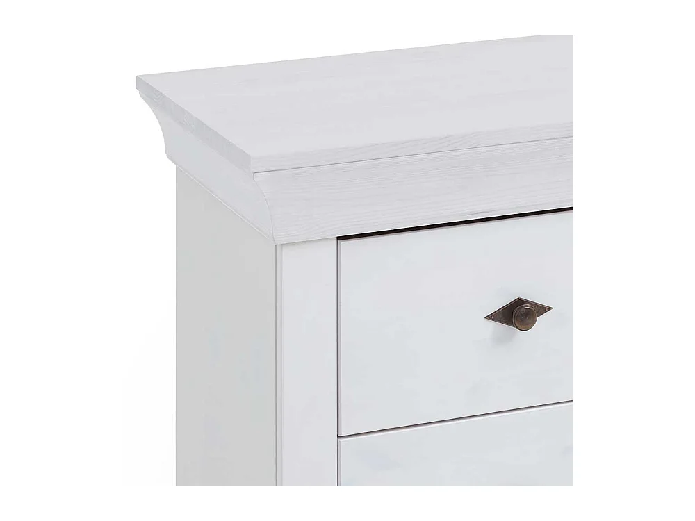 Wickeltisch in Weiß Kiefer teilmassiv