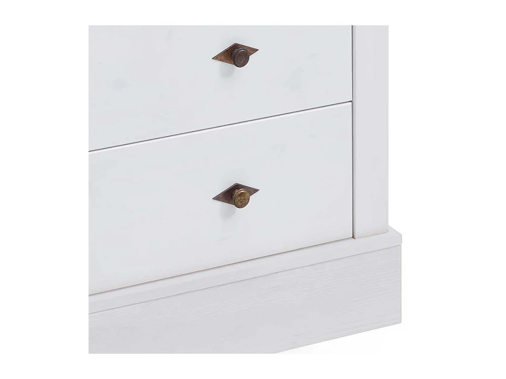 Wickeltisch in Weiß Kiefer teilmassiv