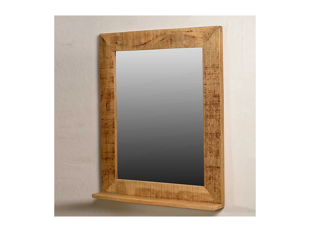 Spiegel mit Massivholzrahmen Ablage
