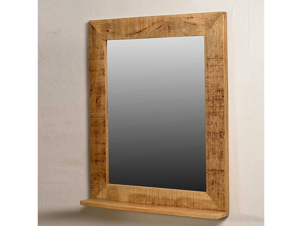 Spiegel mit Massivholzrahmen Ablage