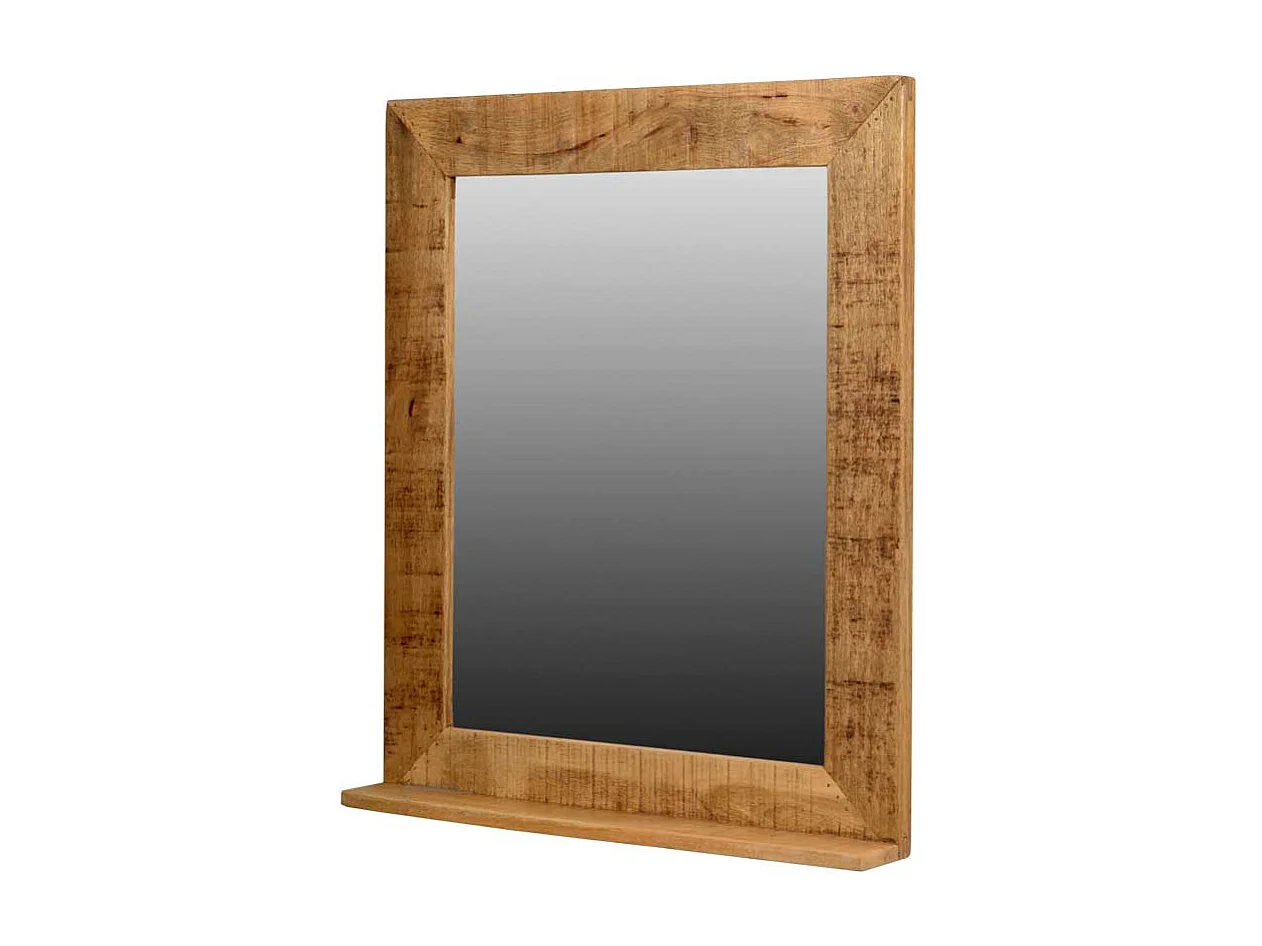 Spiegel mit Massivholzrahmen Ablage
