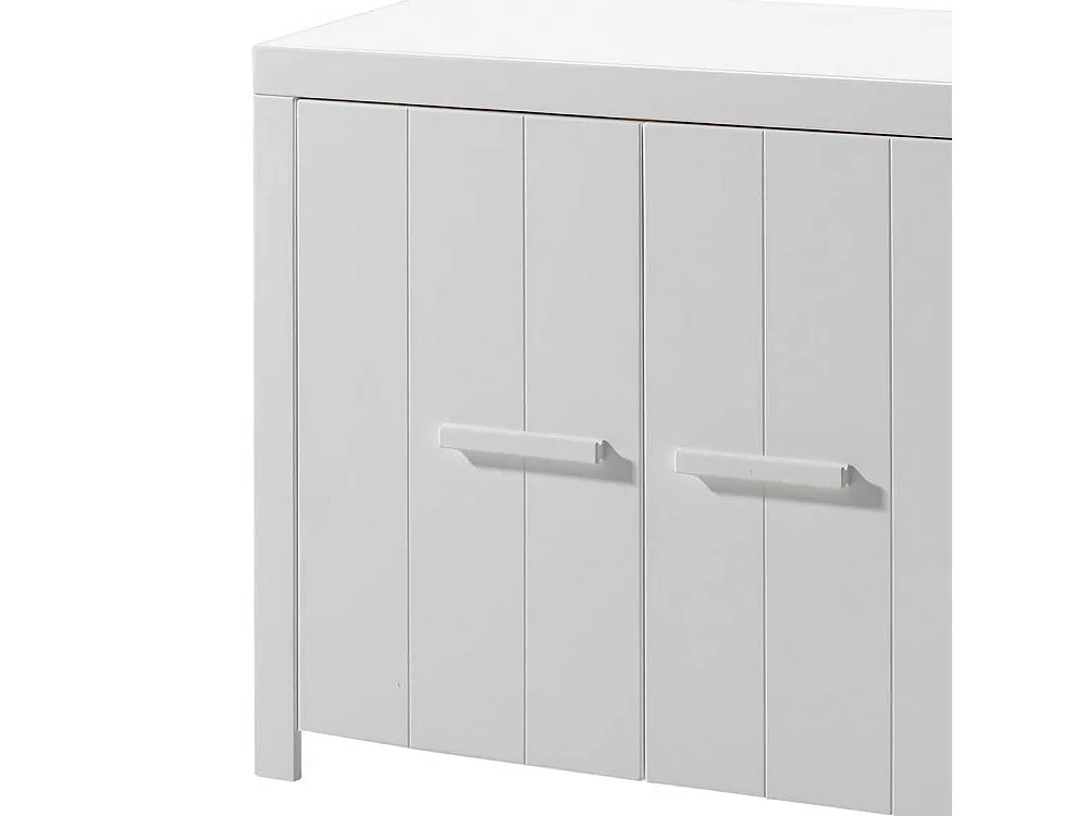 Kommode Kinderzimmer Kinderkommode mit Drehtüren in Weiß