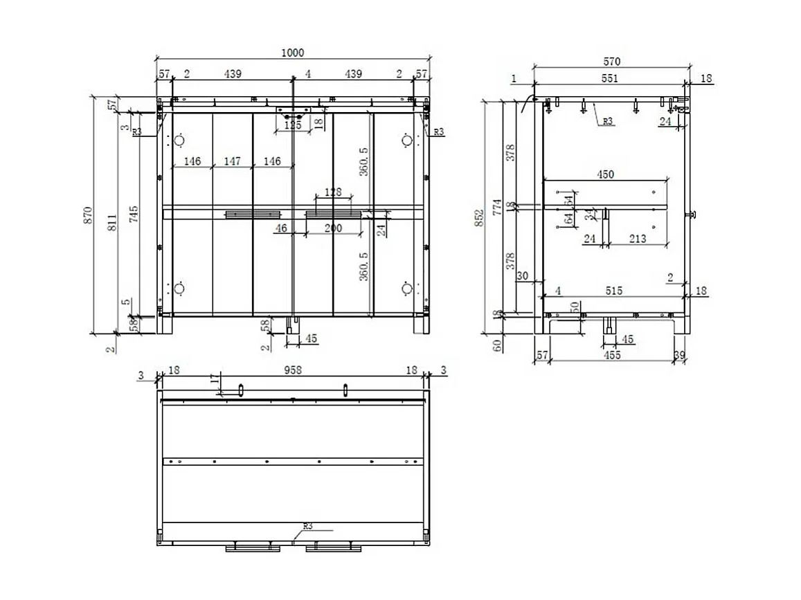 Kommode Kinderzimmer Kinderkommode mit Drehtüren in Weiß