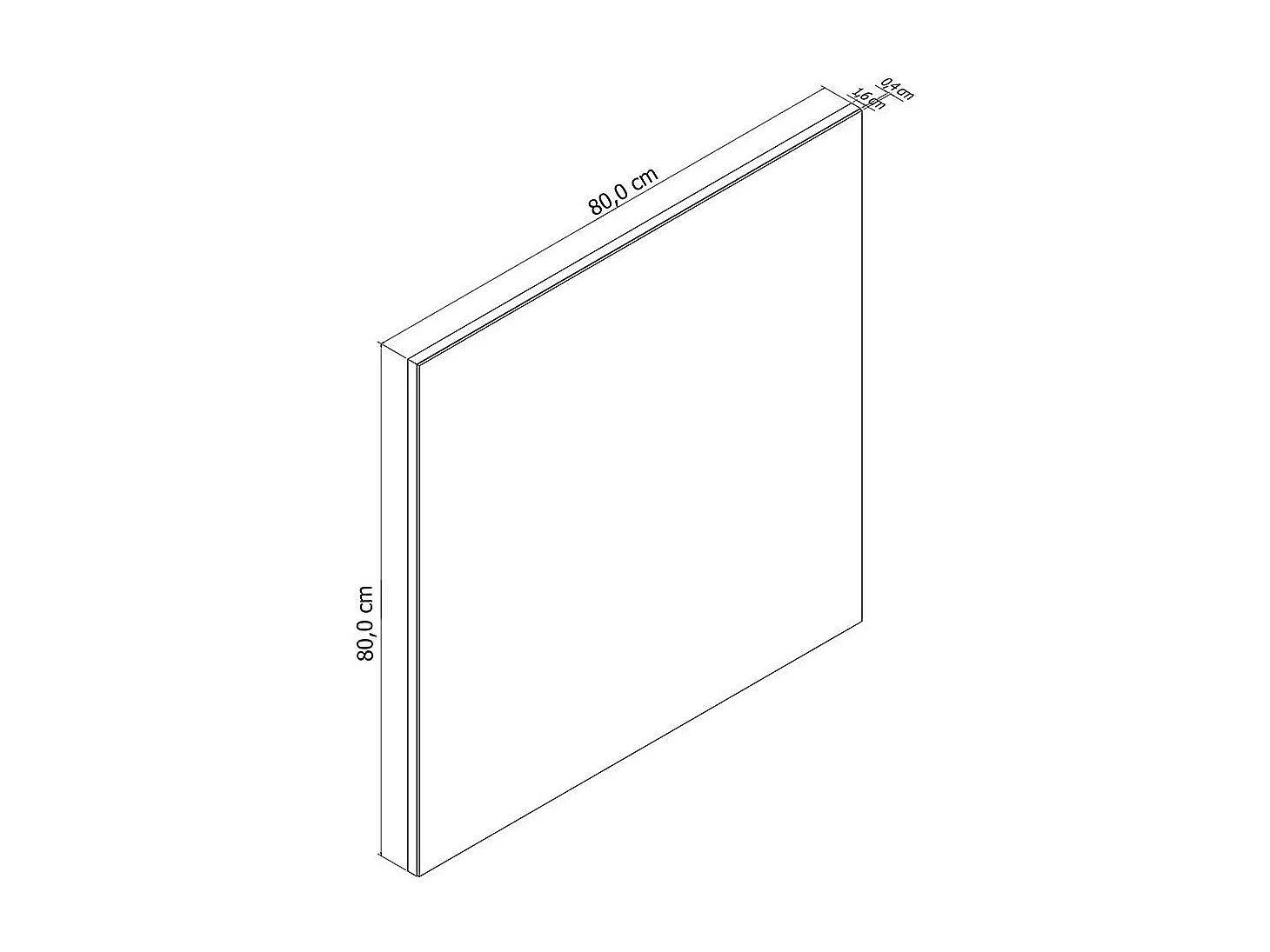 Spiegel Flur 80x80 cm Rand Wildeichefarben