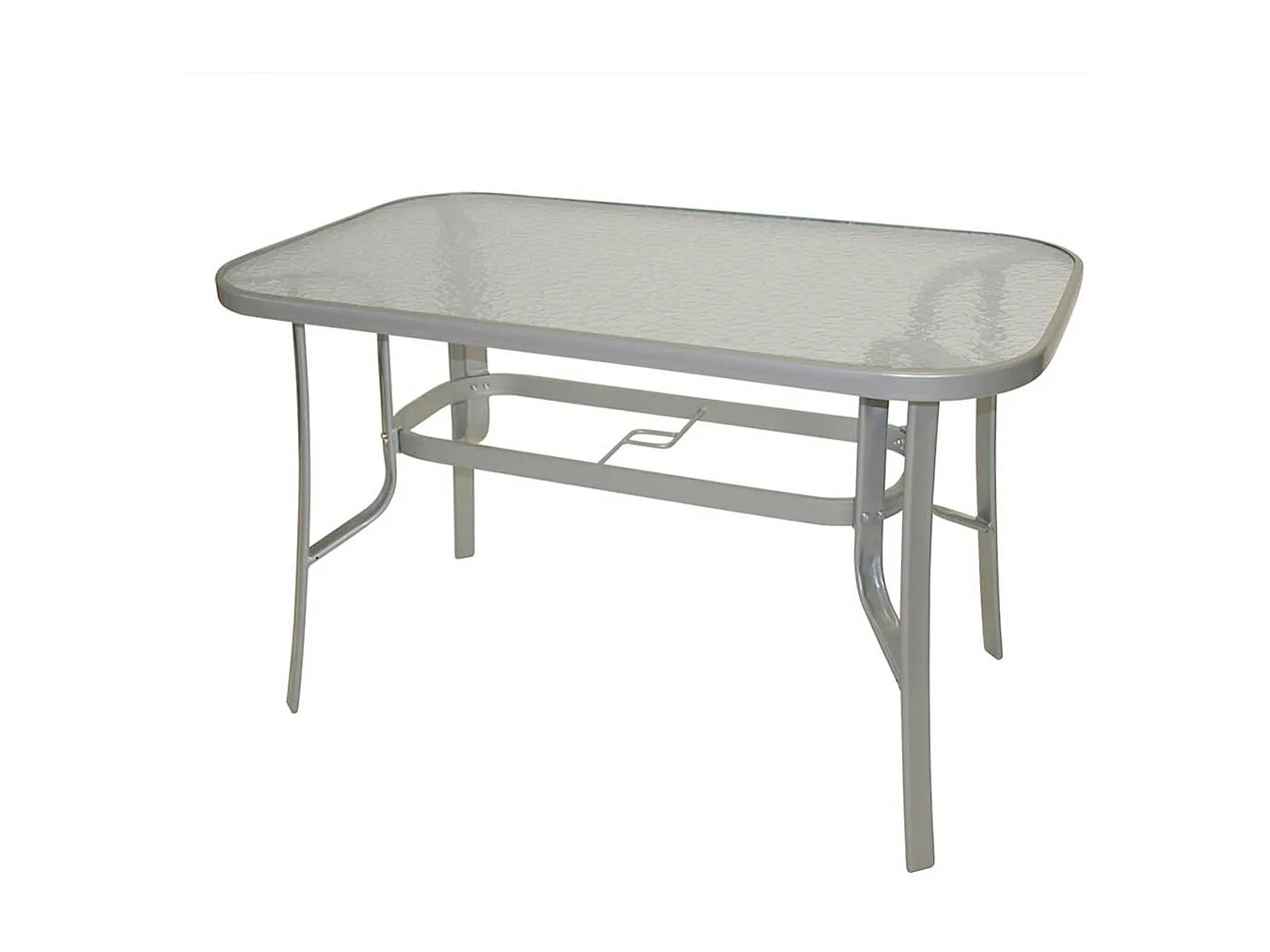 Terrassentisch mit Glasplatte 120 cm breit