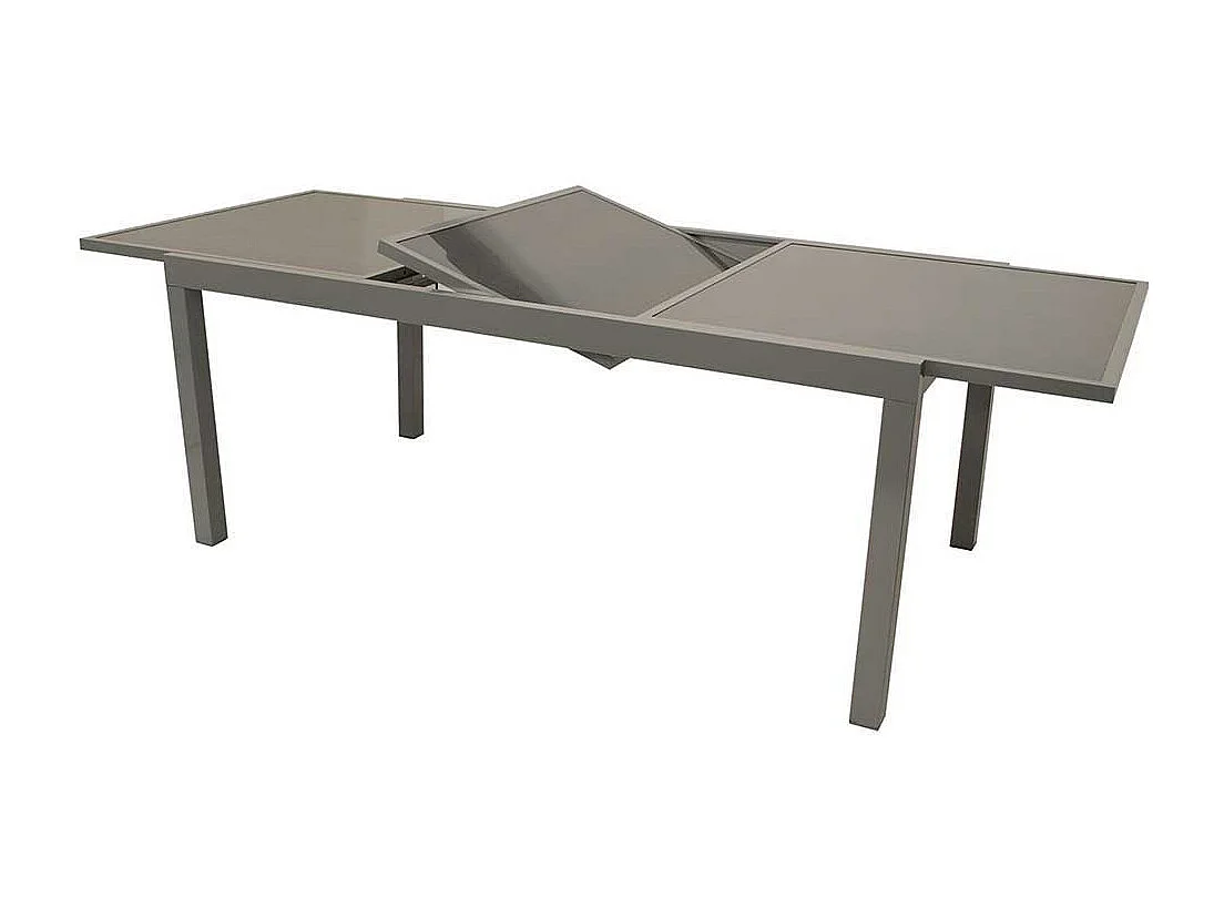 Terrassen Esstisch aus Aluminium Glas