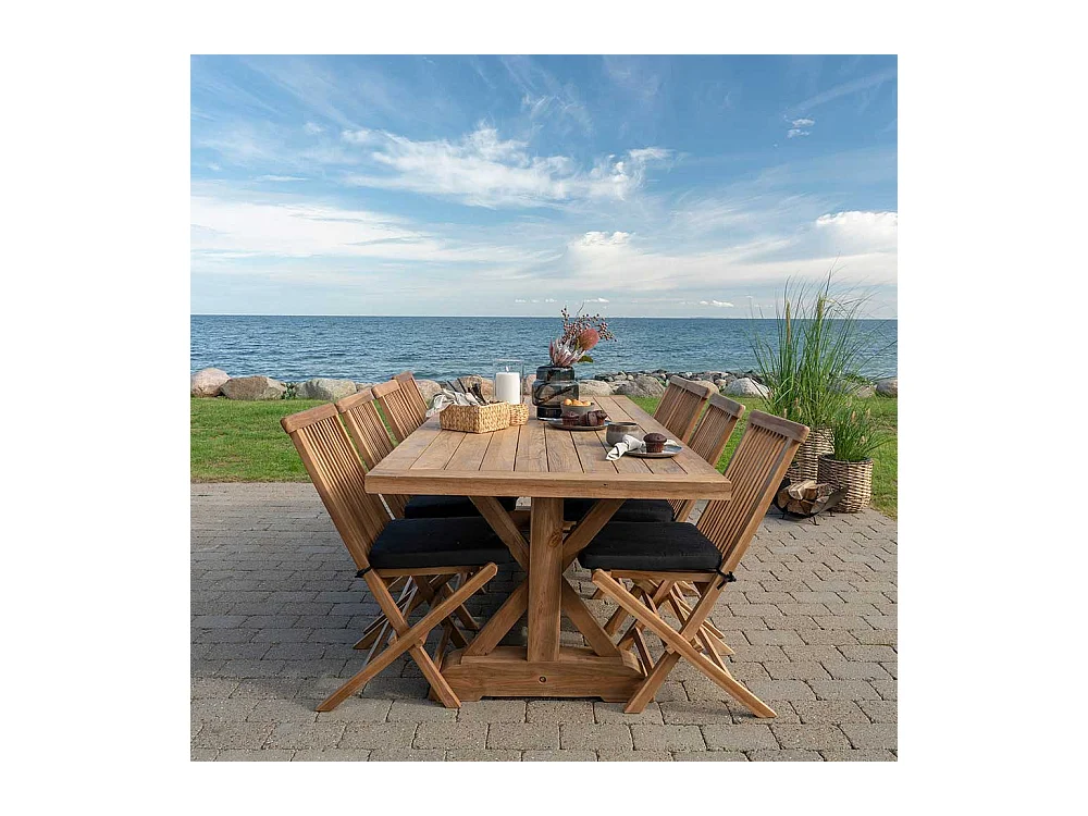 Massivholztisch Gartentisch im Landhausstil 240 cm breit