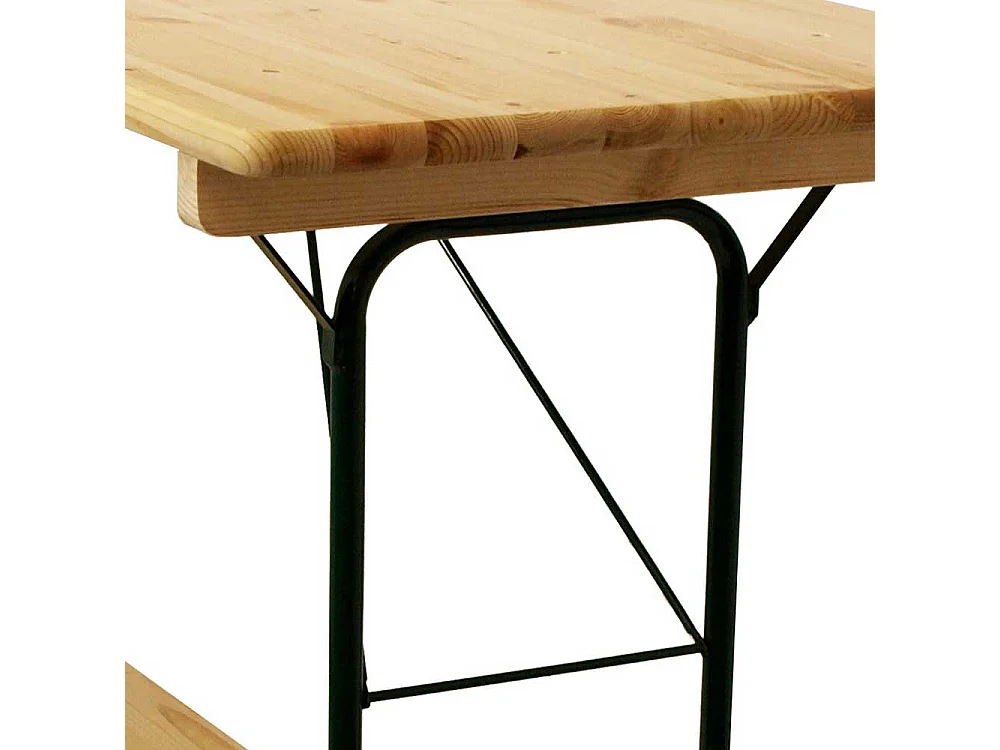 Garten Stehtisch klappbar Massivholzplatte und Metallgestell