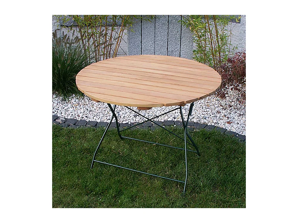 Runder Klapptisch für Garten massiv