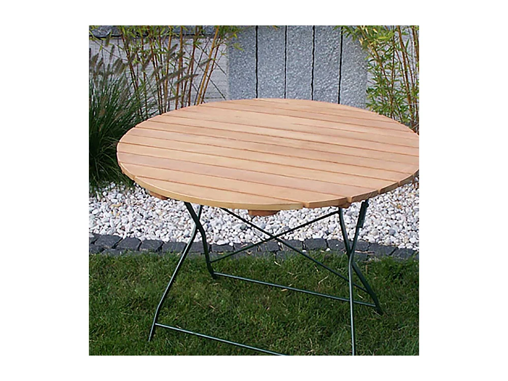 Runder Klapptisch für Garten massiv