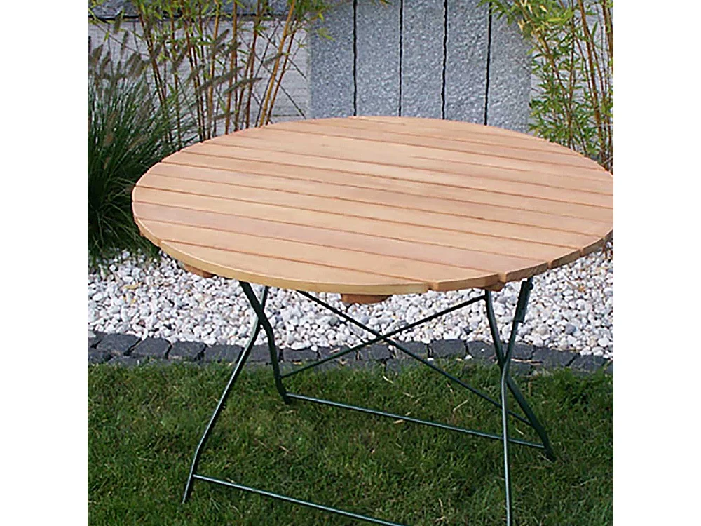 Runder Klapptisch für Garten massiv