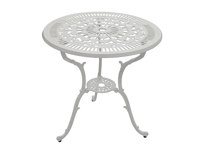 Gartentisch aus Aluminium Weiß