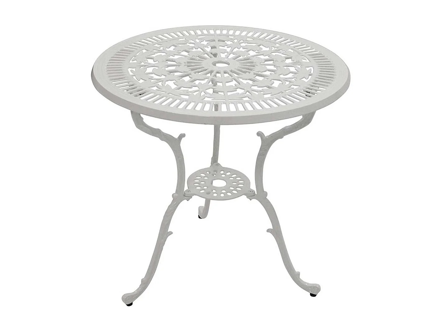 Gartentisch aus Aluminium Weiß