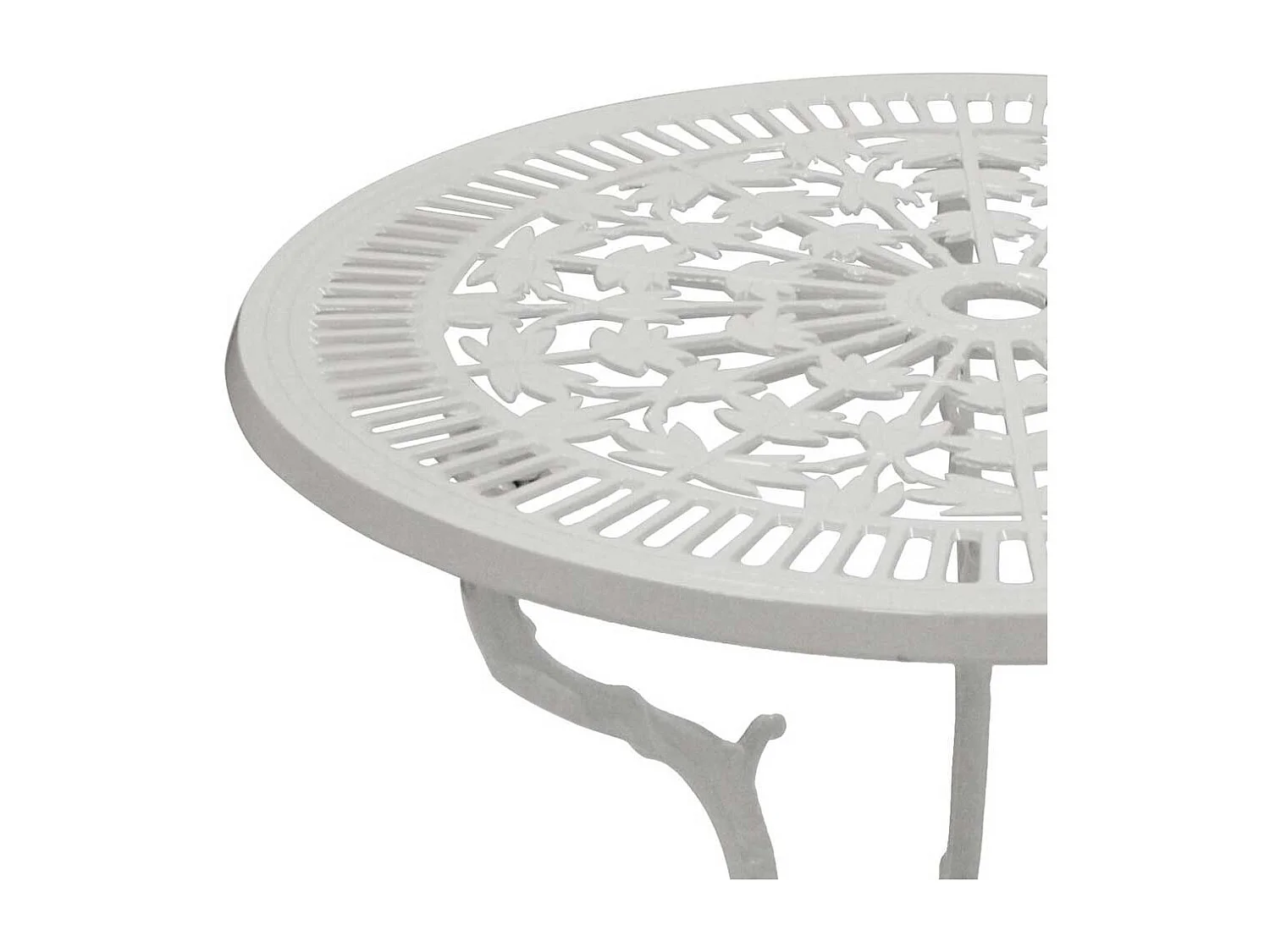 Gartentisch aus Aluminium Weiß