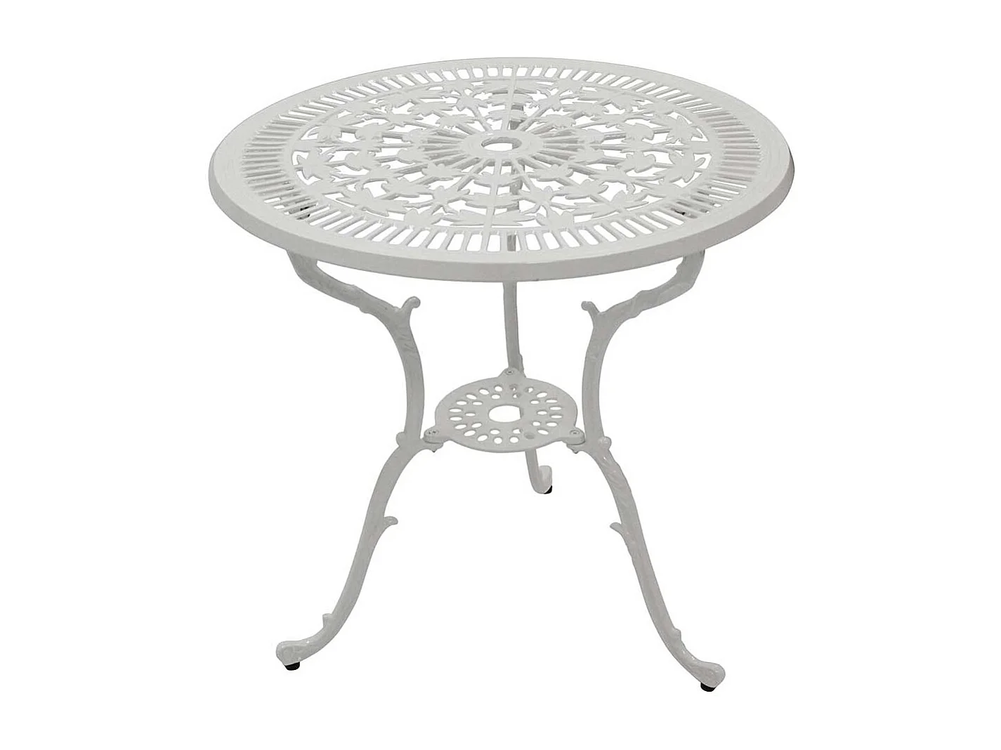 Gartentisch aus Aluminium Weiß