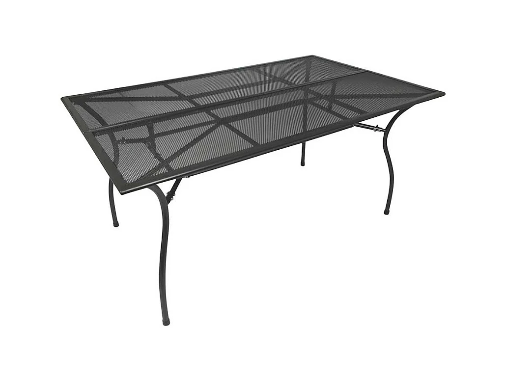 Stahl Terrassentisch in dunkel Grau 150 cm breit