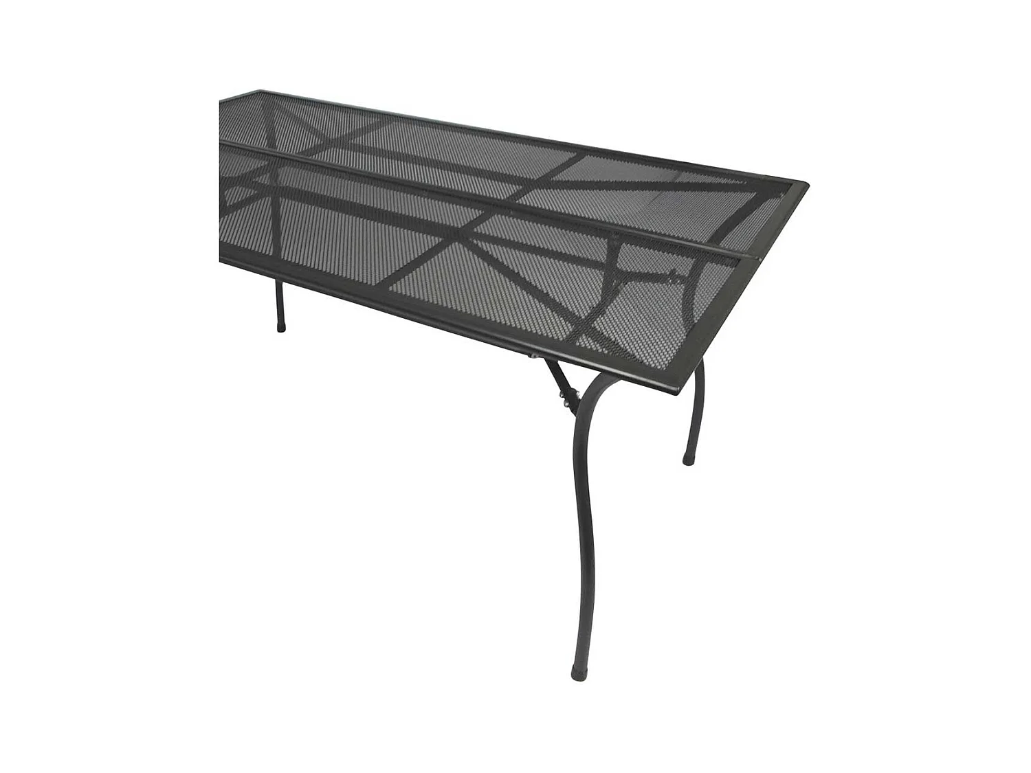 Stahl Terrassentisch in dunkel Grau 150 cm breit