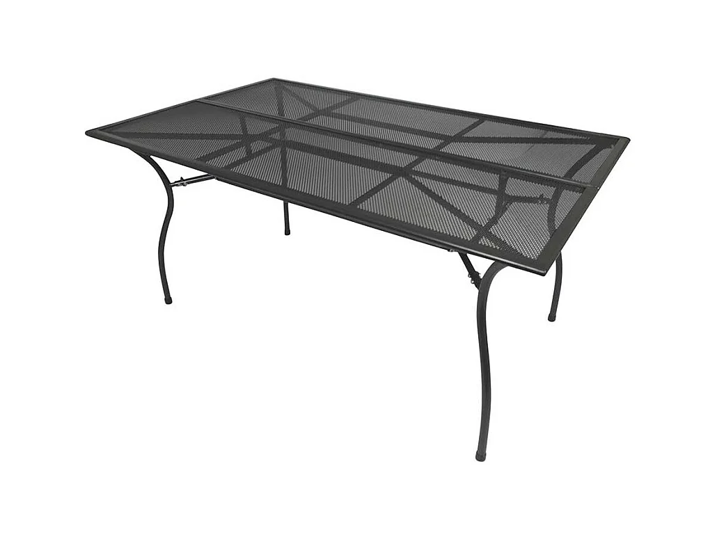 Stahl Terrassentisch in dunkel Grau 150 cm breit