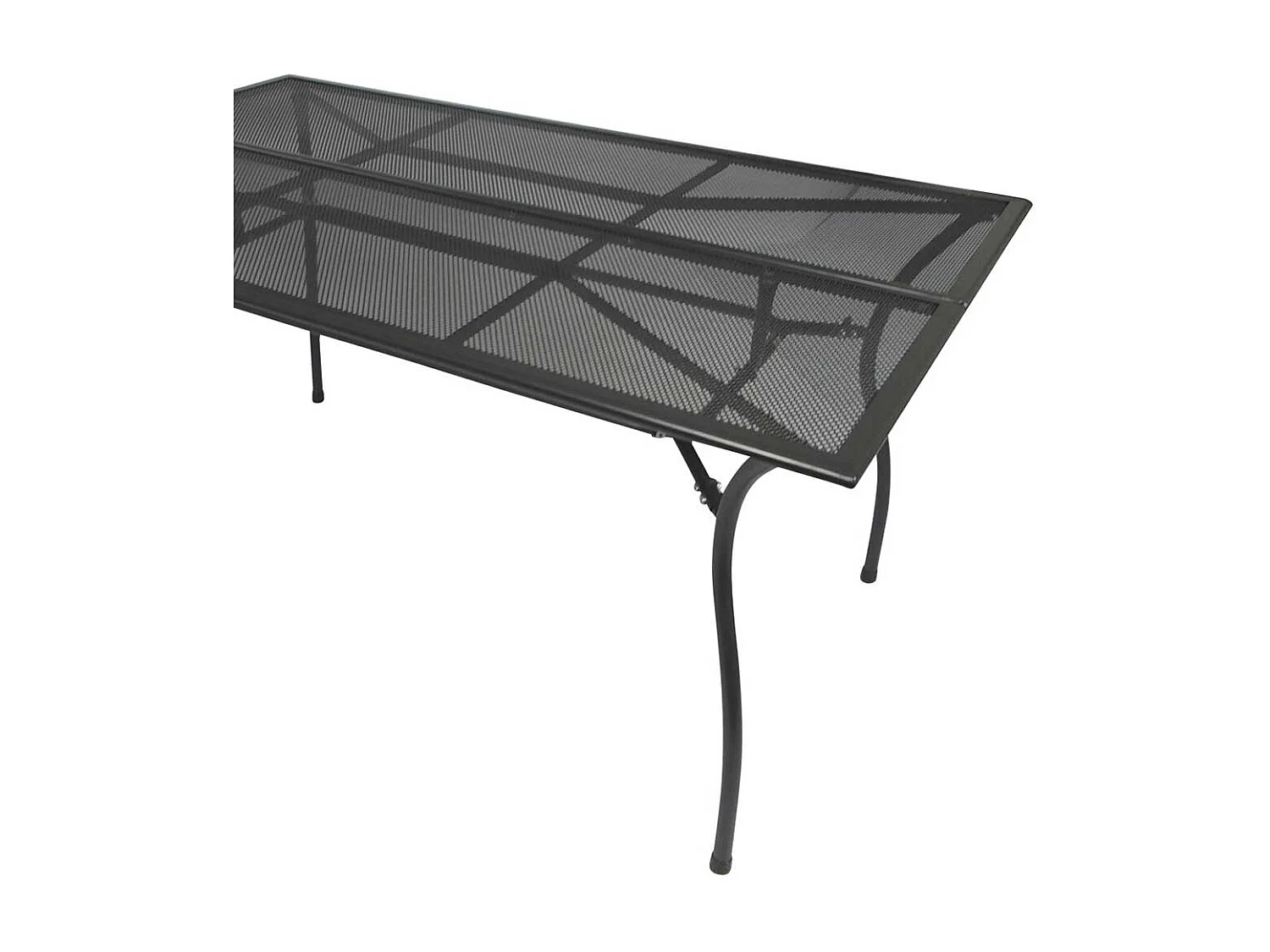 Stahl Terrassentisch in dunkel Grau 150 cm breit