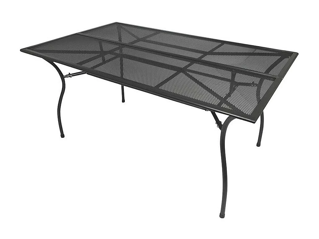 Stahl Terrassentisch in dunkel Grau 150 cm breit