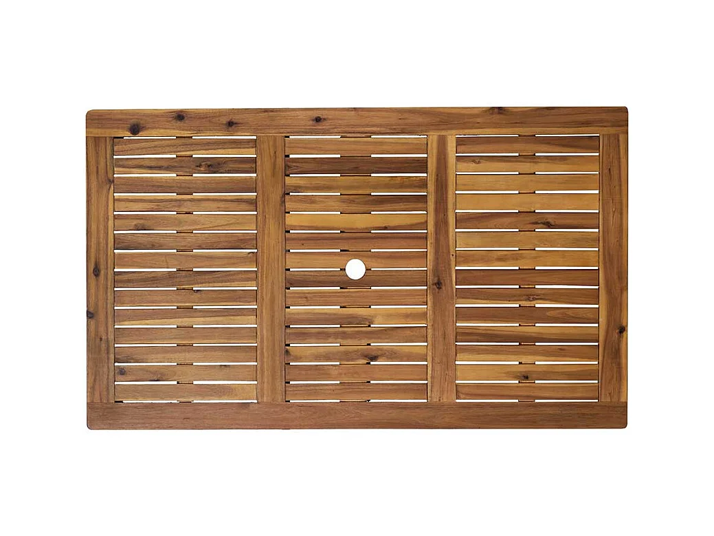 Wetterfester Esstisch aus Akazie Massivholz 135 cm breit