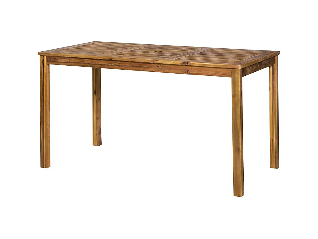 Wetterfester Esstisch aus Akazie Massivholz 135 cm breit