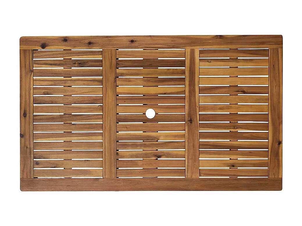 Wetterfester Esstisch aus Akazie Massivholz 135 cm breit