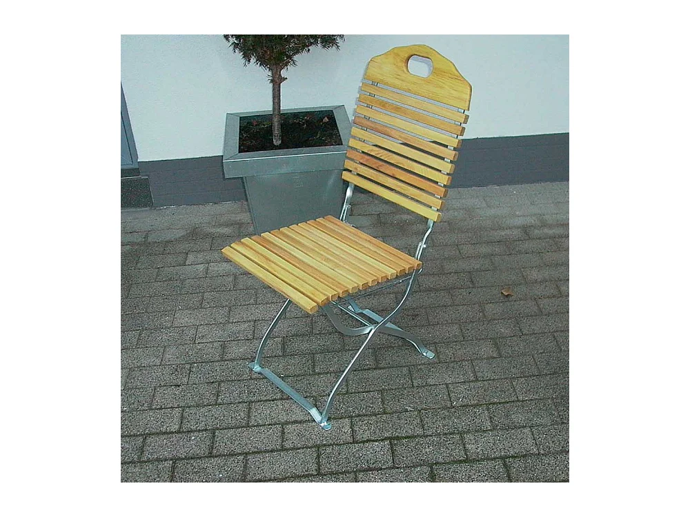 Klappstuhl für Garten massiv (2er Set)