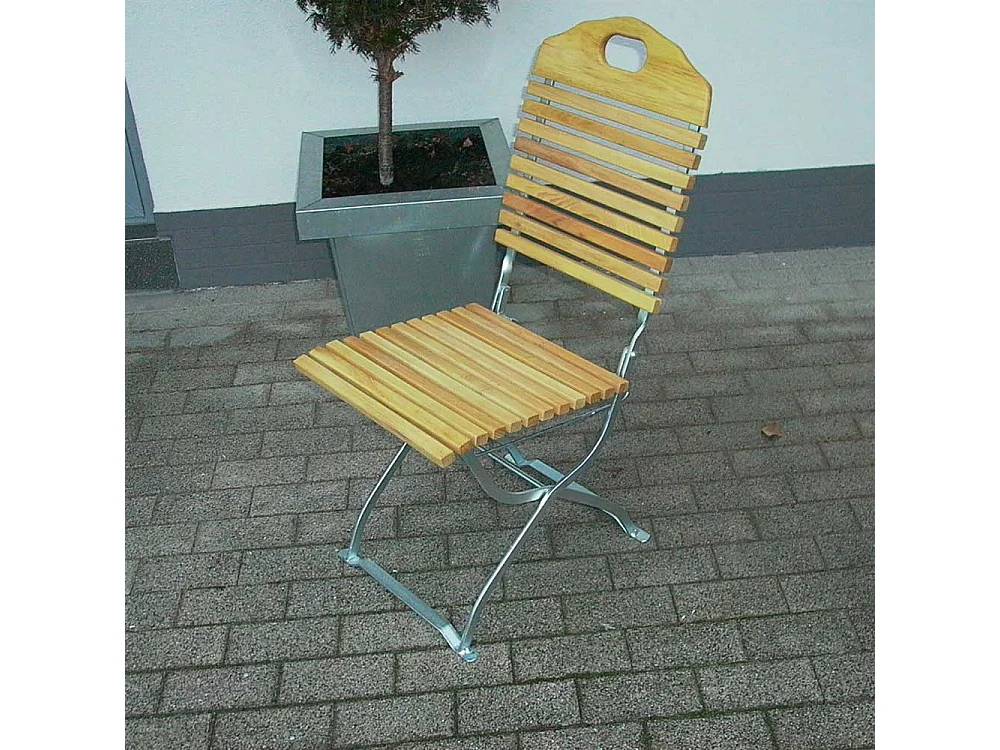 Klappstuhl für Garten massiv (2er Set)