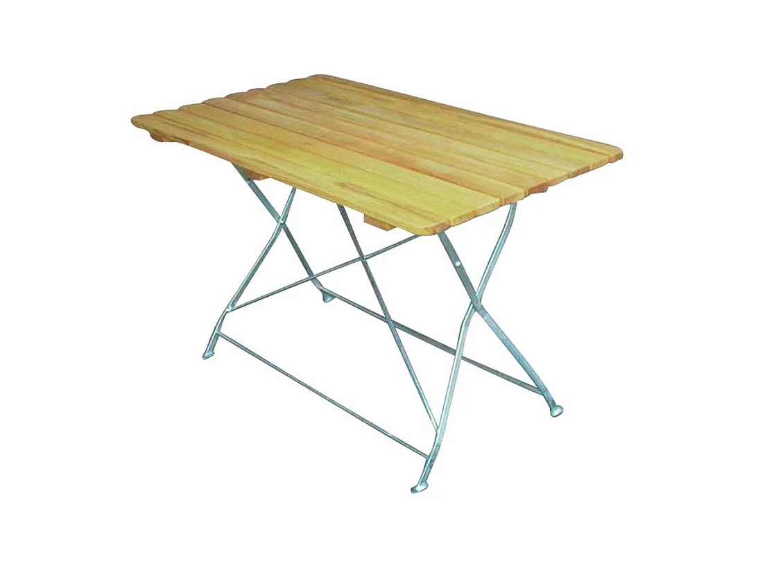Klappbarer Gartentisch massiv Stahl