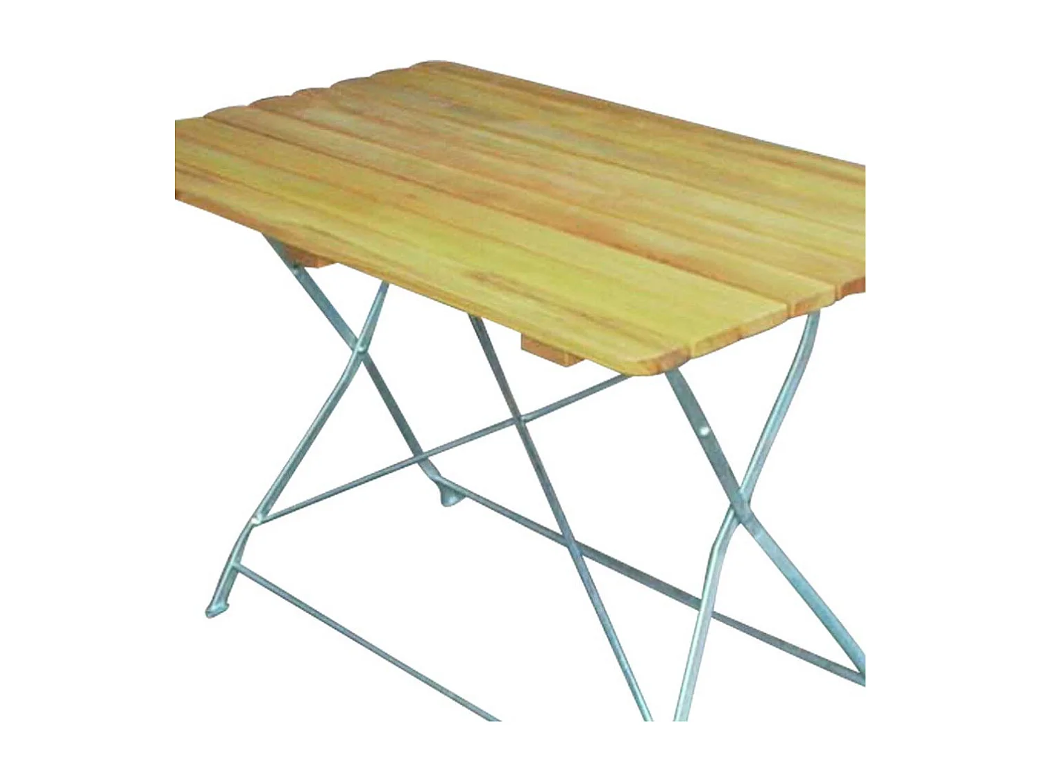 Klappbarer Gartentisch massiv Stahl