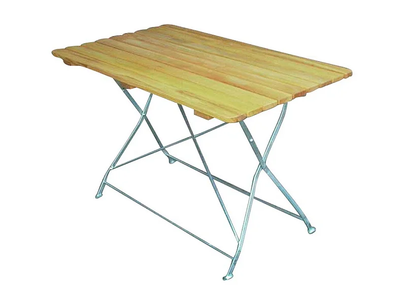 Klappbarer Gartentisch massiv Stahl