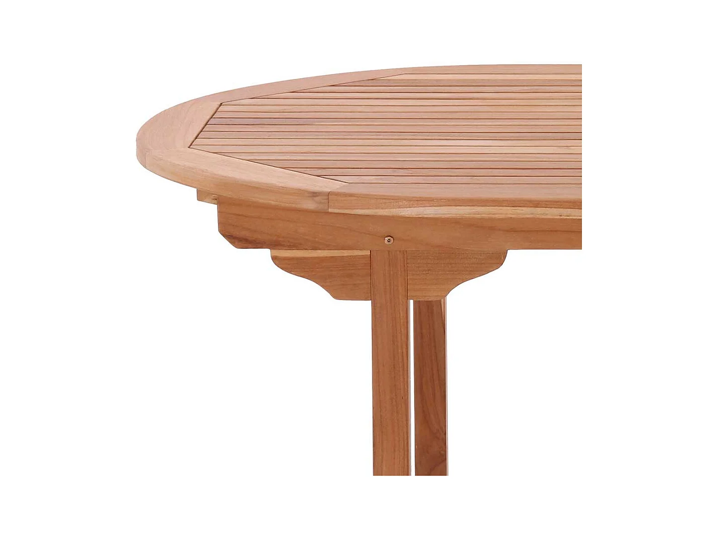 Ovaler Terrassen Esstisch aus Teak Massivholz ausziehbar