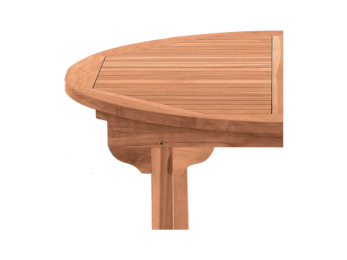 Ausziehbarer Gartentisch aus Teak Massivholz rund