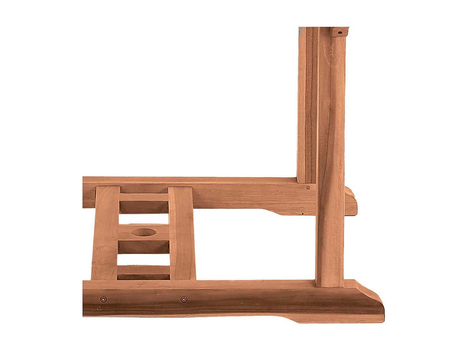 Ausziehbarer Gartentisch aus Teak Massivholz rund