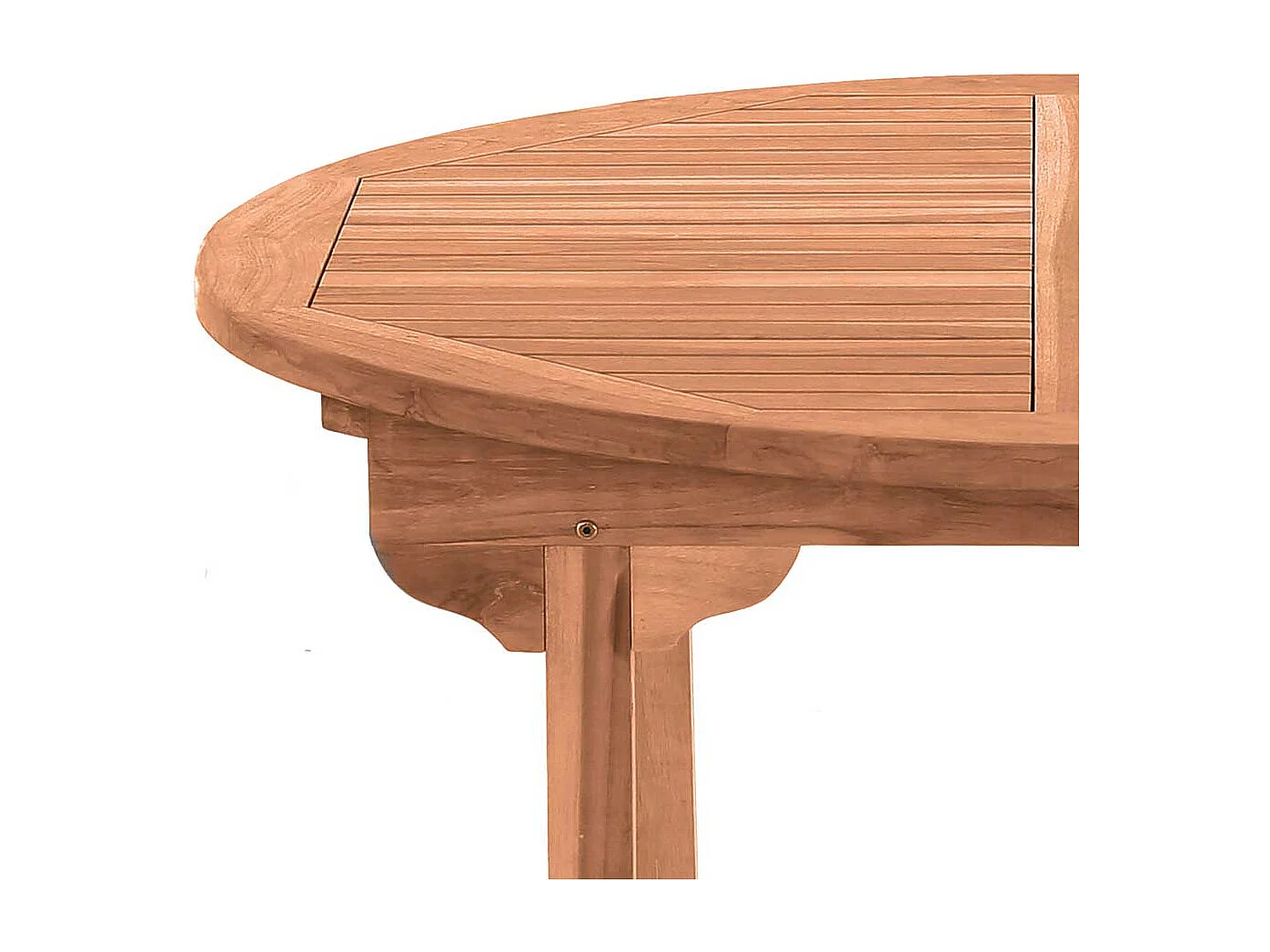 Ausziehbarer Gartentisch aus Teak Massivholz rund