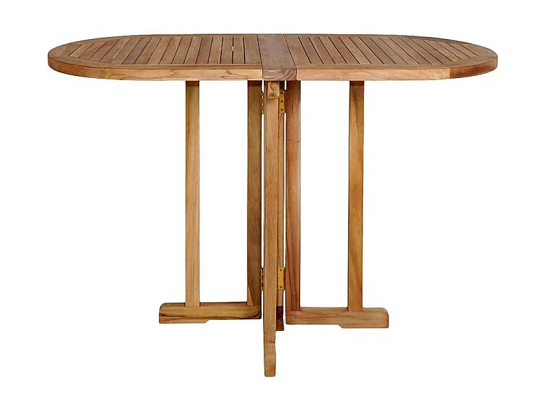 Gartentisch klappbar aus Teak Massivholz 75 cm hoch