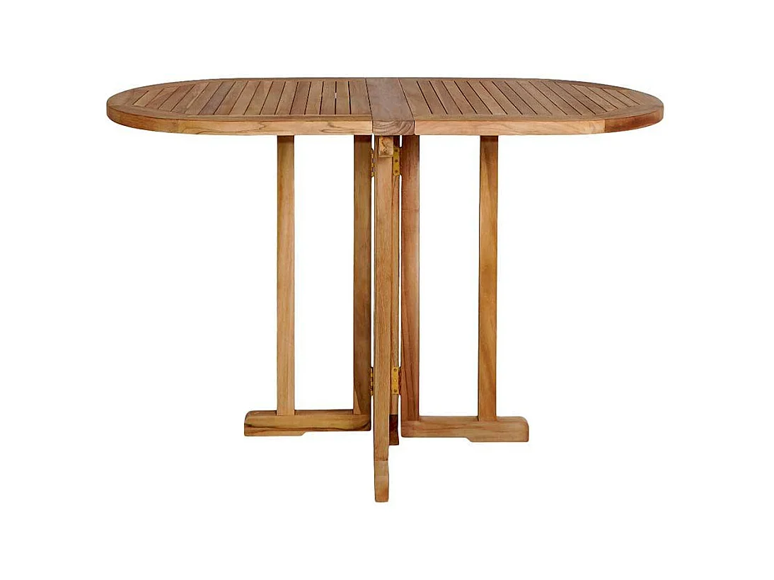 Gartentisch klappbar aus Teak Massivholz 75 cm hoch