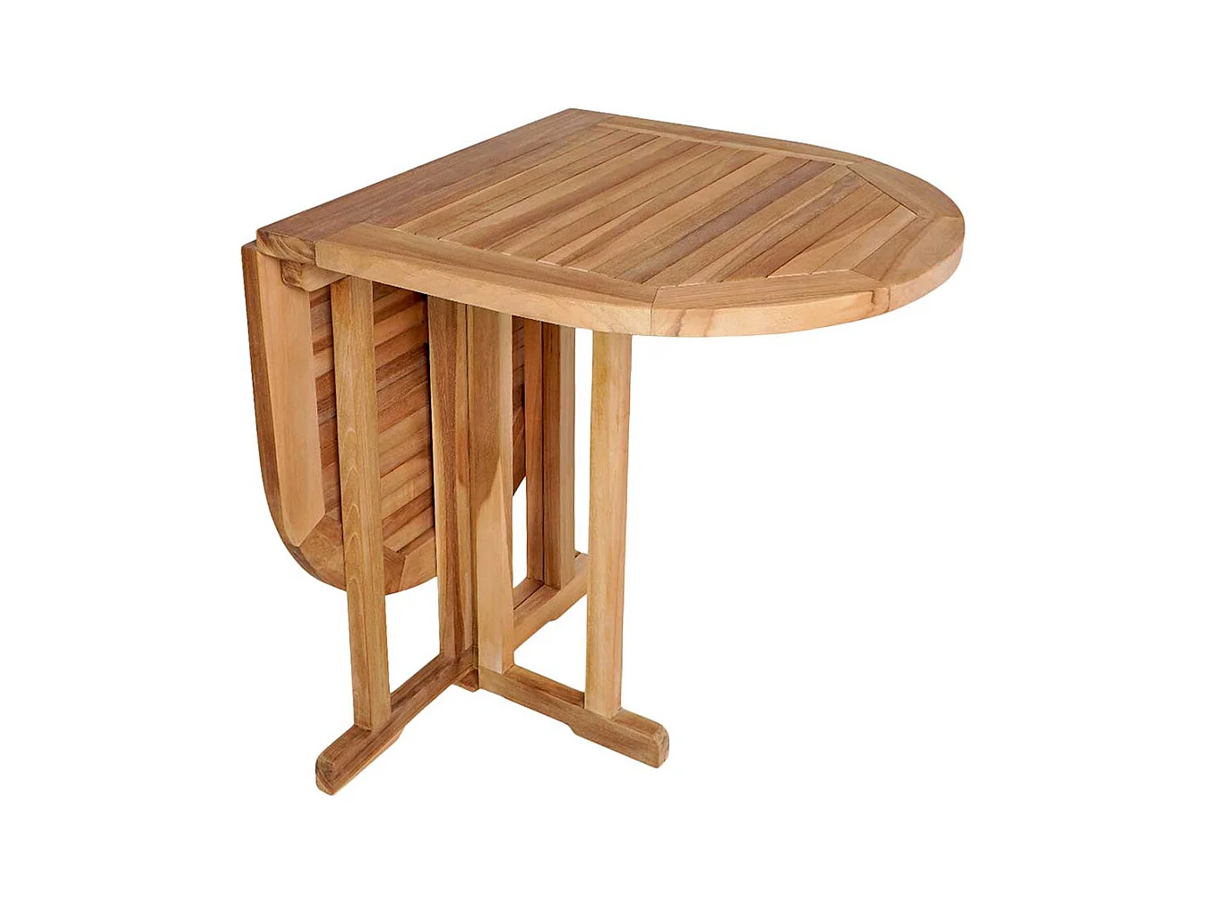 Gartentisch klappbar aus Teak Massivholz 75 cm hoch