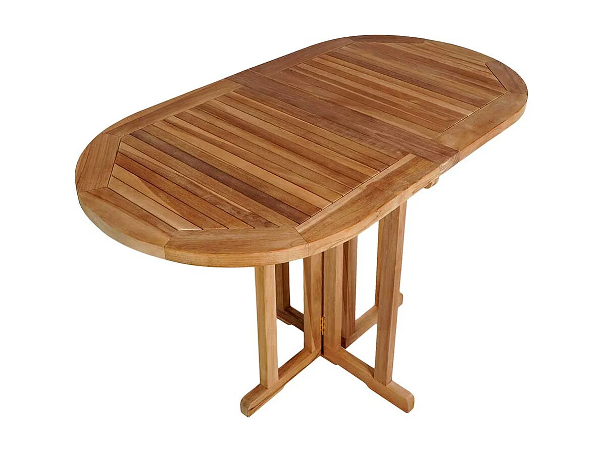 Gartentisch klappbar aus Teak Massivholz 75 cm hoch