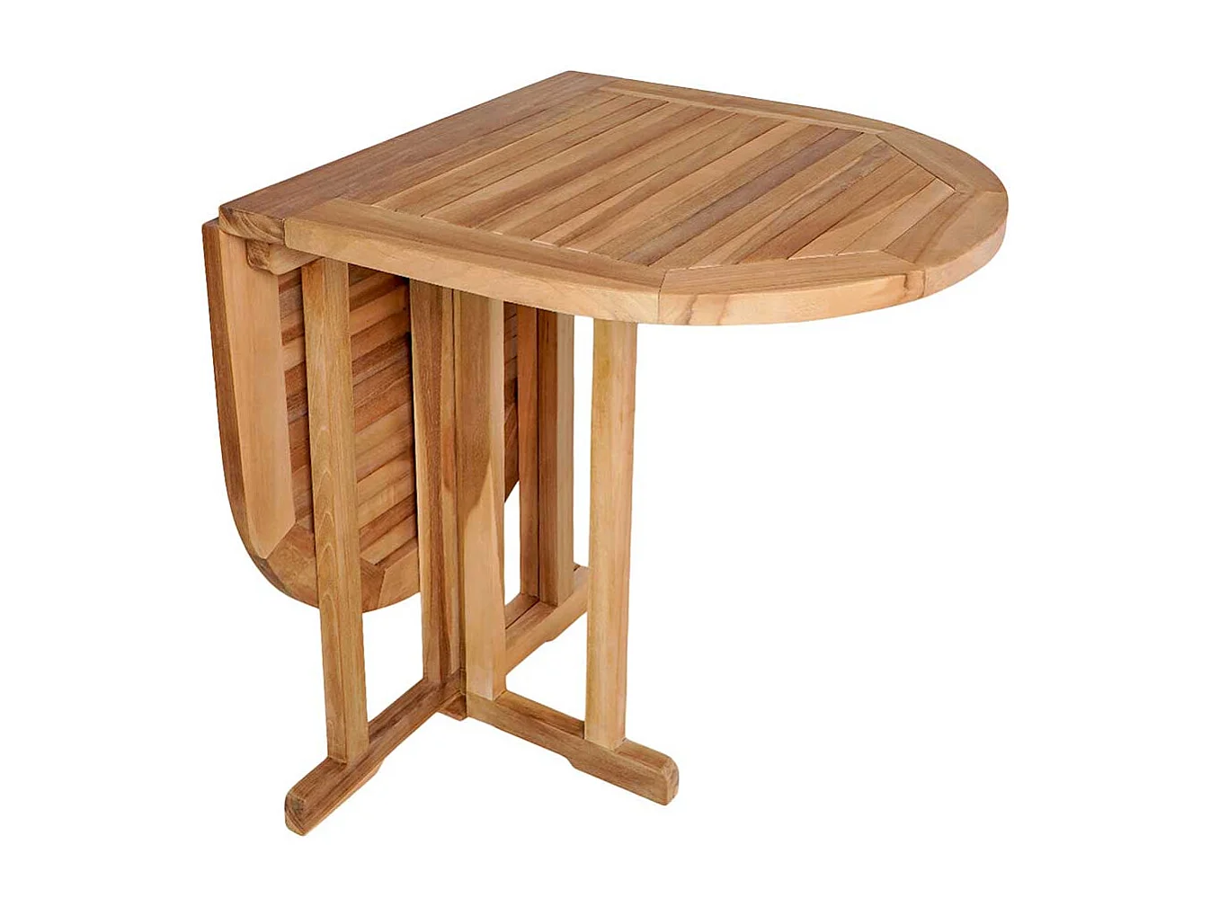 Gartentisch klappbar aus Teak Massivholz 75 cm hoch