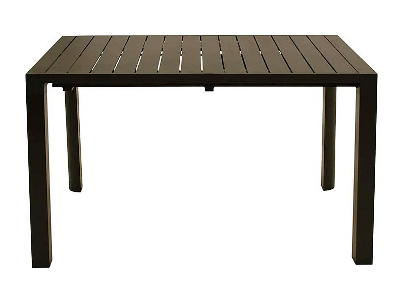 Aluminium Terrassentisch in Dunkelgrau Front Butterflyauszug