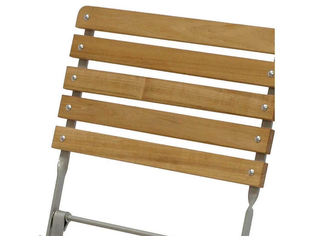 Klappstuhl Biergarten Stil aus Robinie Massivholz Stahl