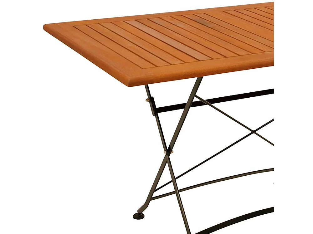 Biergarten Klapptisch aus Eukalyptusholz Vierfußgestell aus Metall