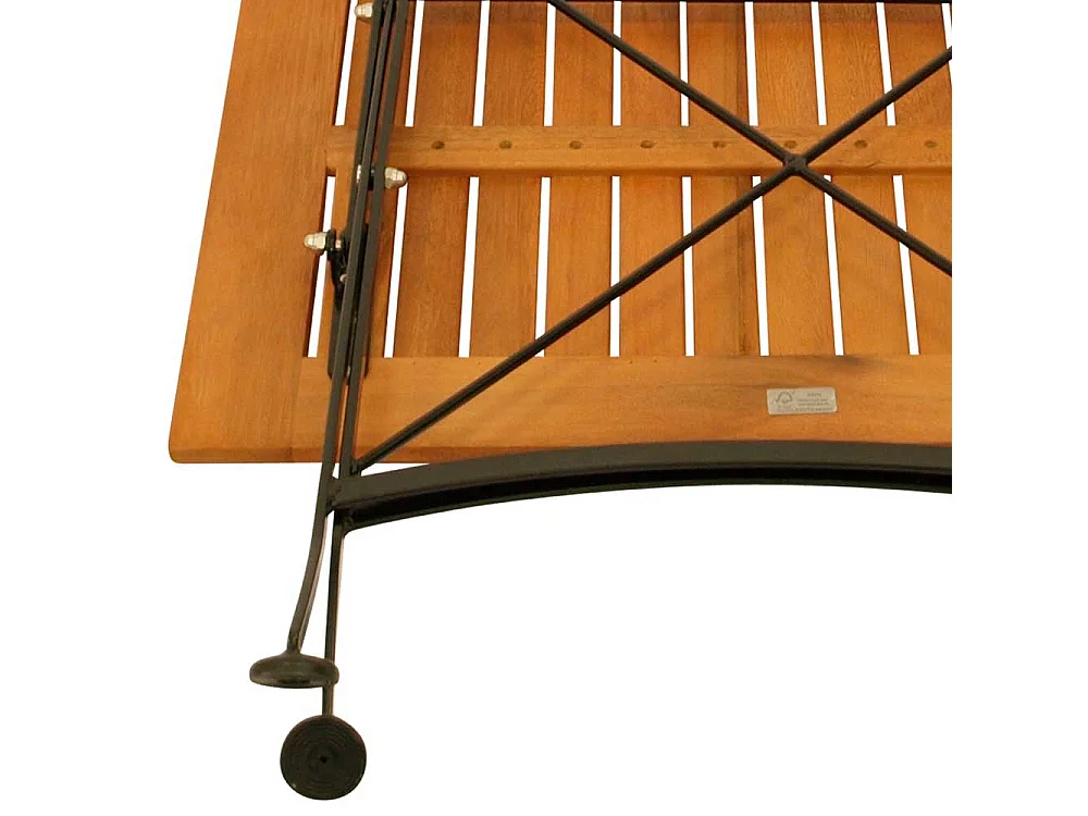 Biergarten Klapptisch aus Eukalyptusholz Vierfußgestell aus Metall