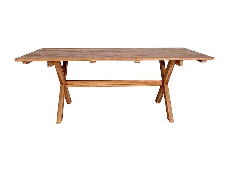 Gartentisch aus Teak Recyclingholz 200 cm breit